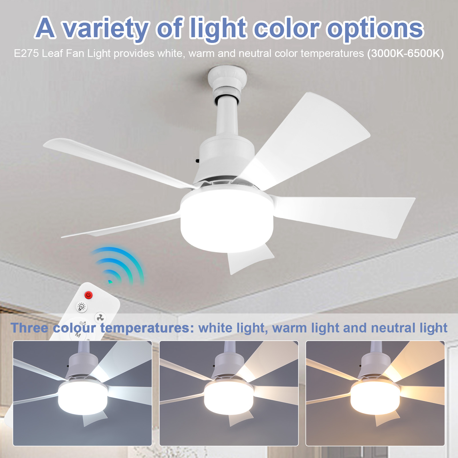 Home Office Kitchen - Ventilador de Techo 2 en 1