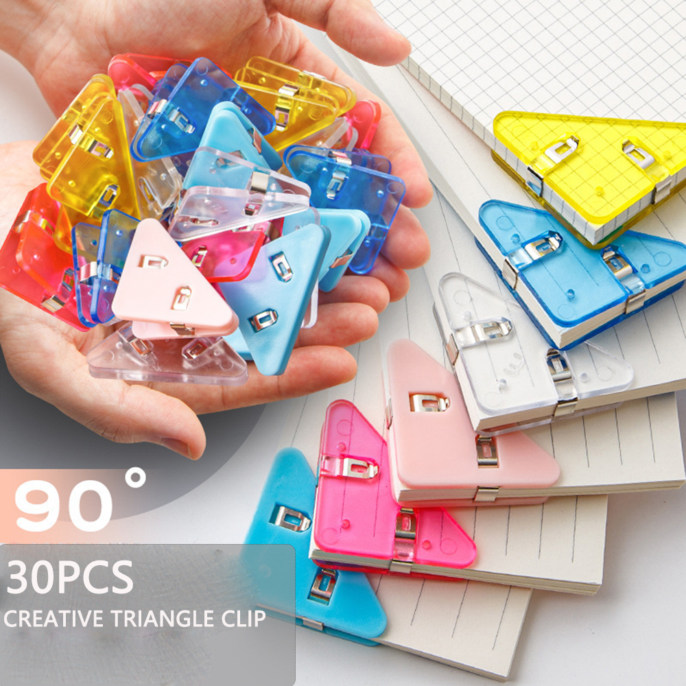 Home Office Organization - 30 Clips Triangulares Creativos para Papel,