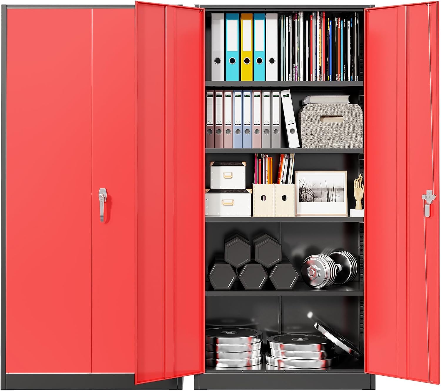 Home Office Organization - Armario de Almacenamiento Metálico Resistente para