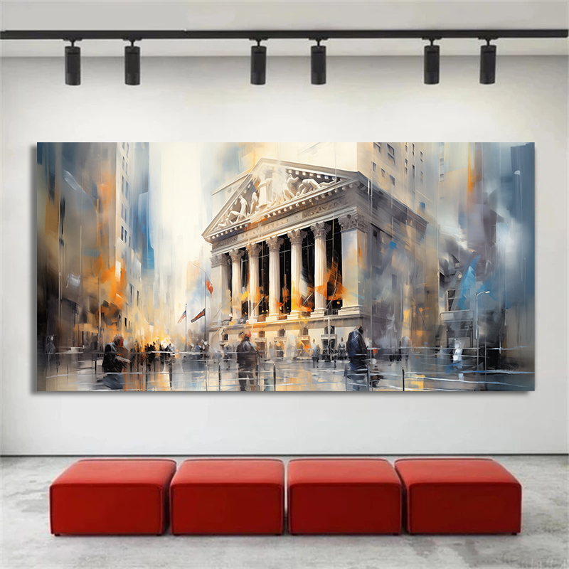 Home Office York - Impresión en Lienzo Abstracta del Mercado