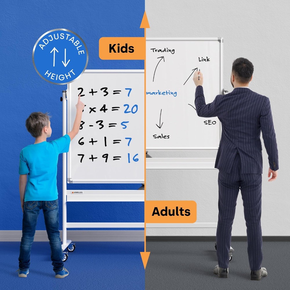 Whiteboard Magnetic - Pizarra Magnética Portátil Grande de 48x36