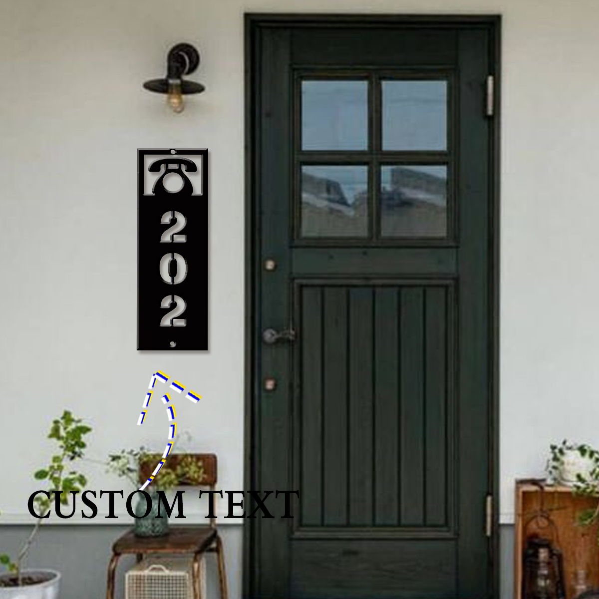 Home Office Box - Letrero de Número de Dirección Personalizado