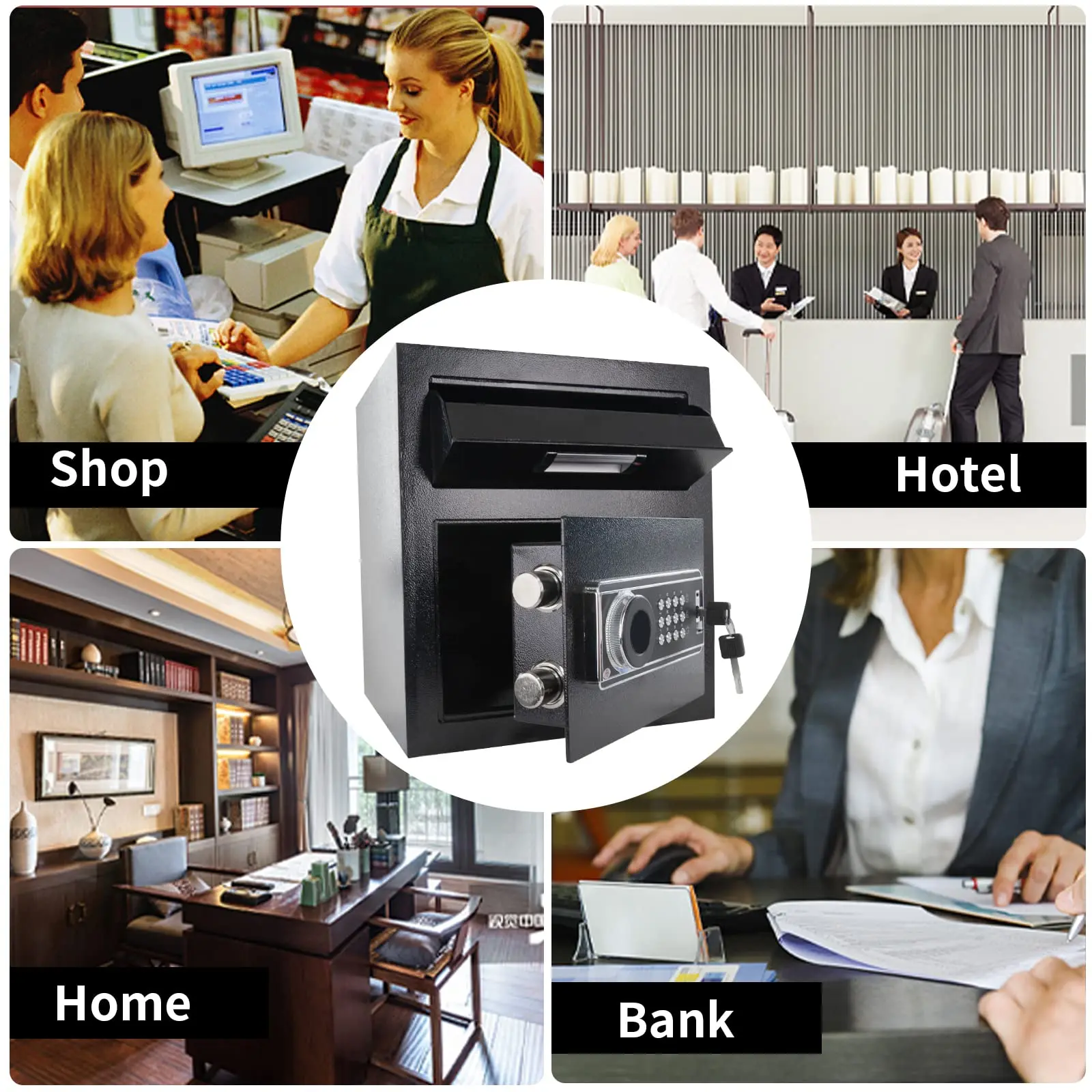 Home Office Passport - -Caja de seguridad con teclado digital,