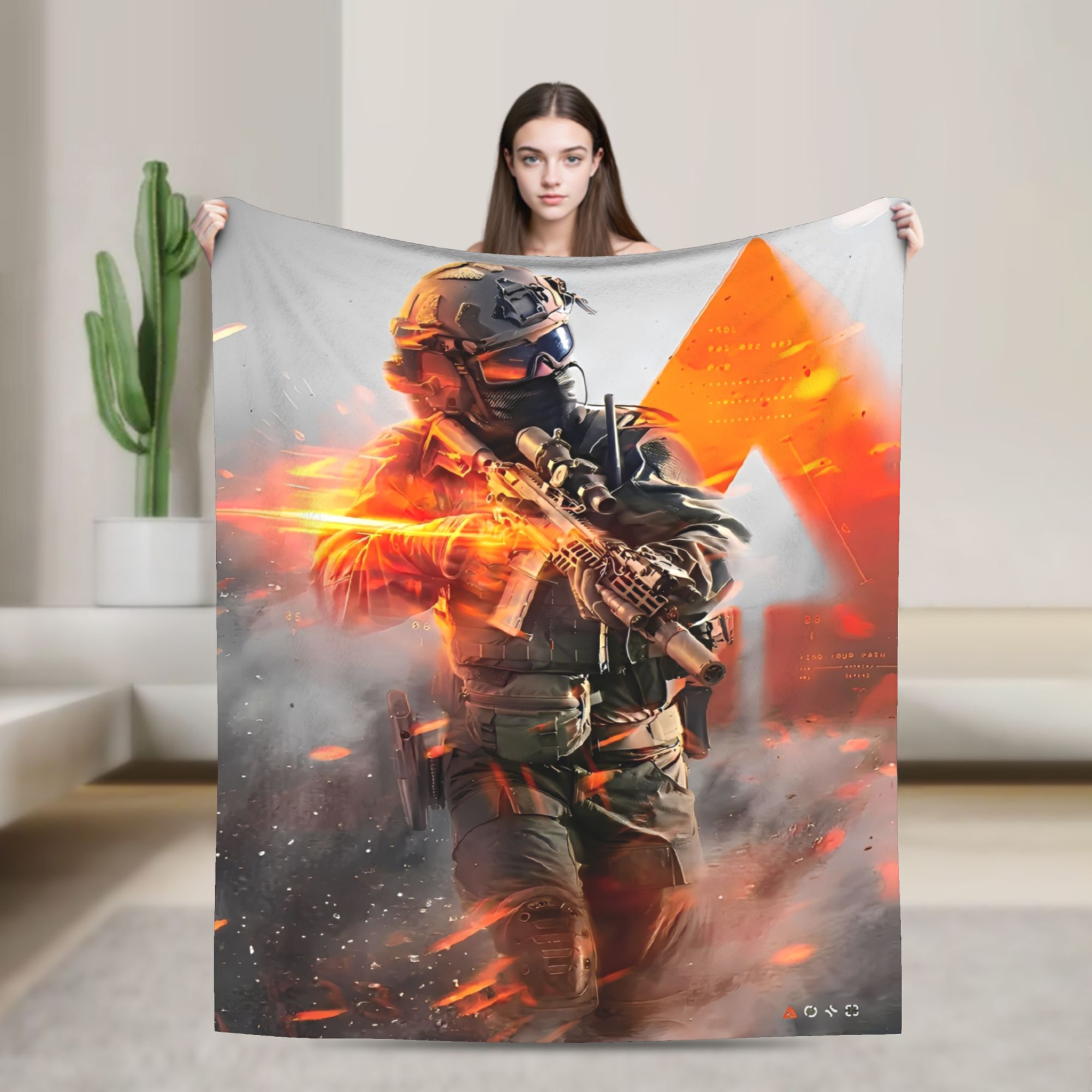 Home Office Design Ideas - Juego Battlefield 6, manta divertida, ropa