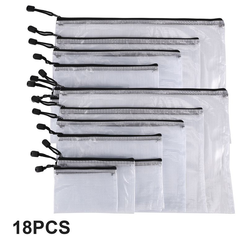 Home Office Bagas - Bolsa de malla con cremallera para