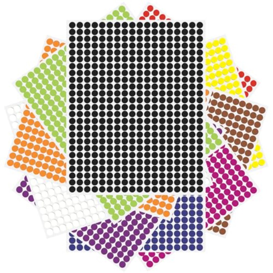 Home Office Organization - 4500 Pegatinas Pequeñas de Colores con