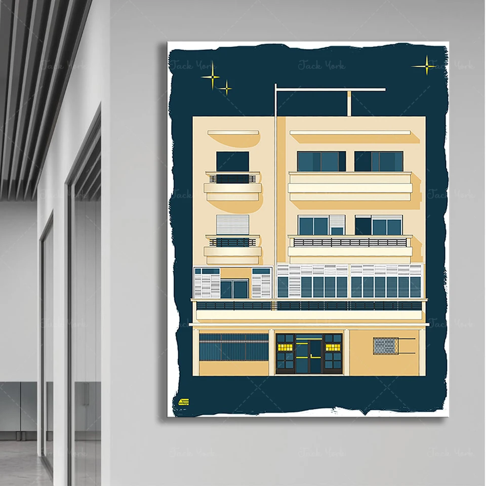 Home Office York - Bauhaus Tel Aviv, impresiones imprimibles modernas,