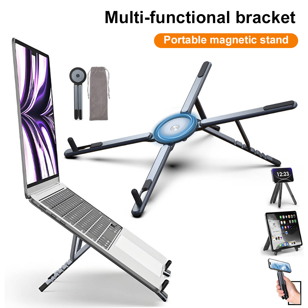 Laptop Stand Foldable - Soporte Magnético Portátil para Teléfono y