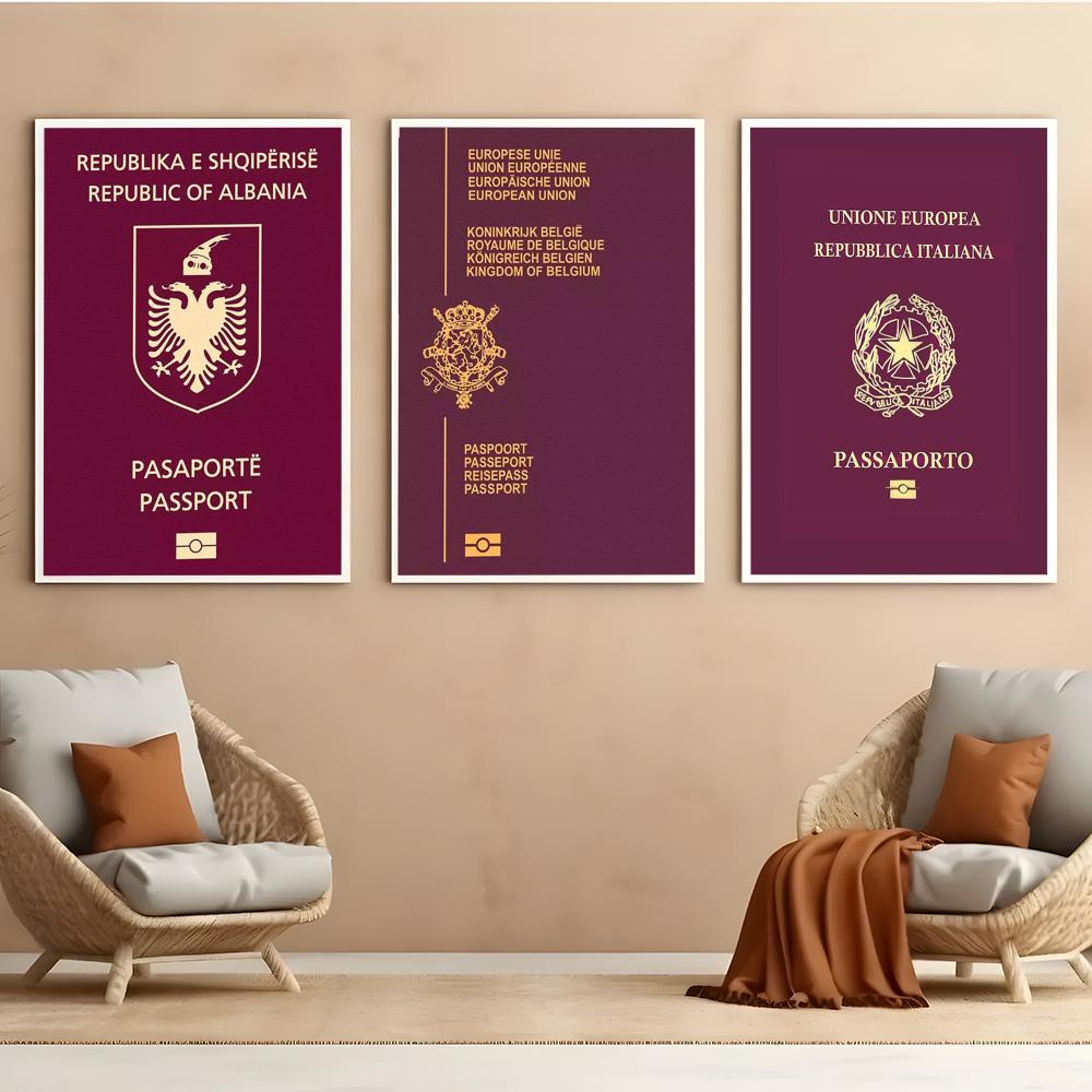 Póster de pasaportes de fondo  - Home Office Passport reseña y precio