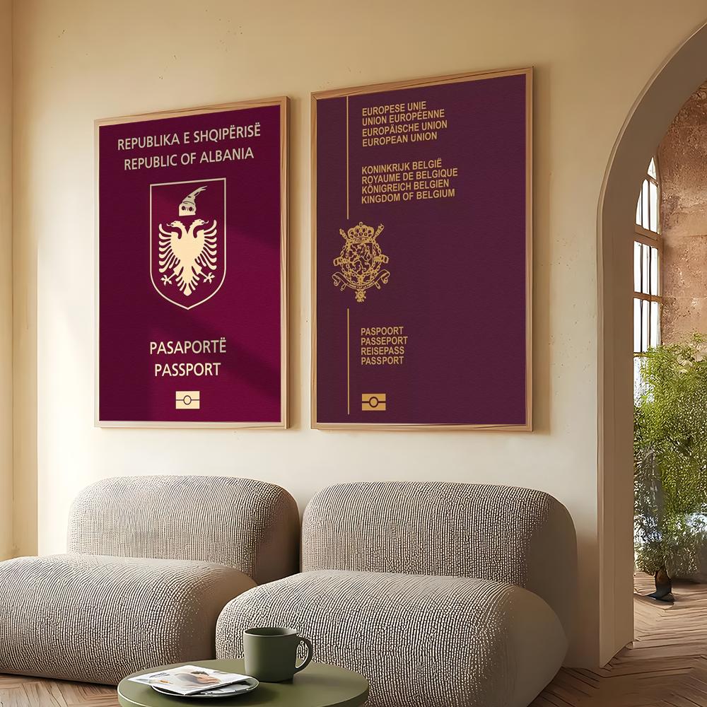 Póster de pasaportes de fondo  - Home Office Passport reseña y precio