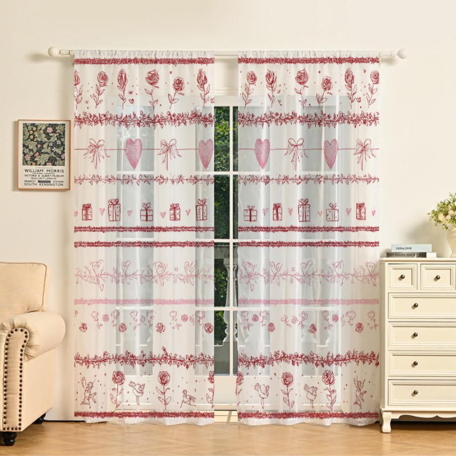 2 Cortinas Transparentes con E - Home Office Box reseña y precio