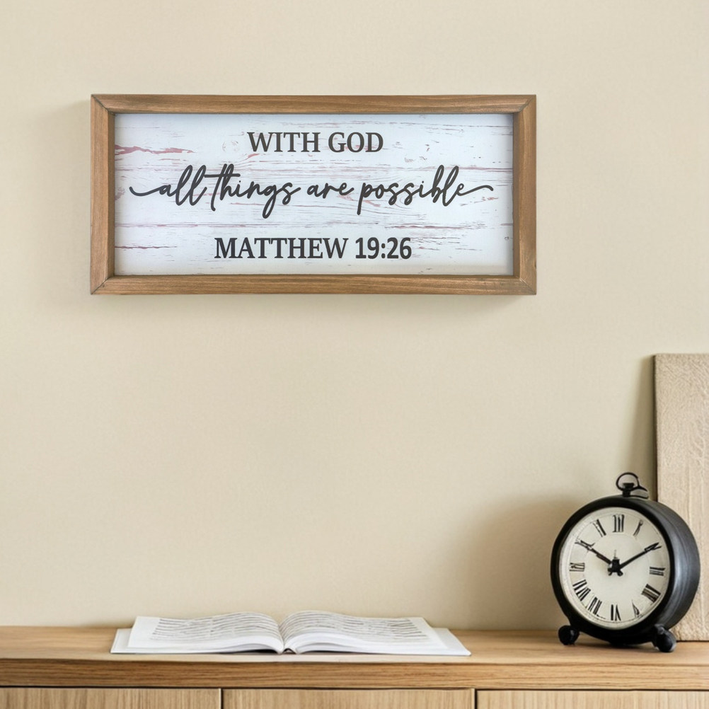 Placa de Madera Rústica con Ve - Home Office Room Inspiration reseña y precio
