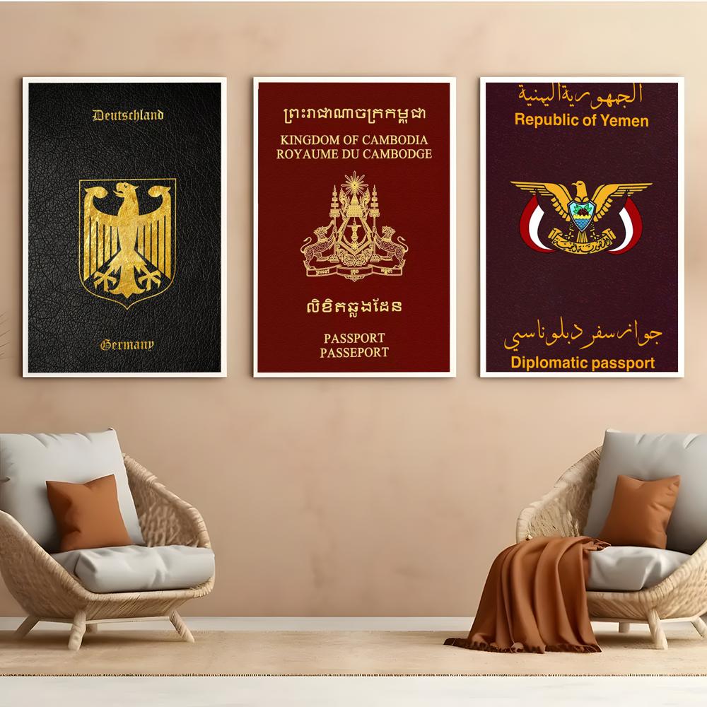 Póster de pasaportes con fondo - Home Office Passport reseña y precio