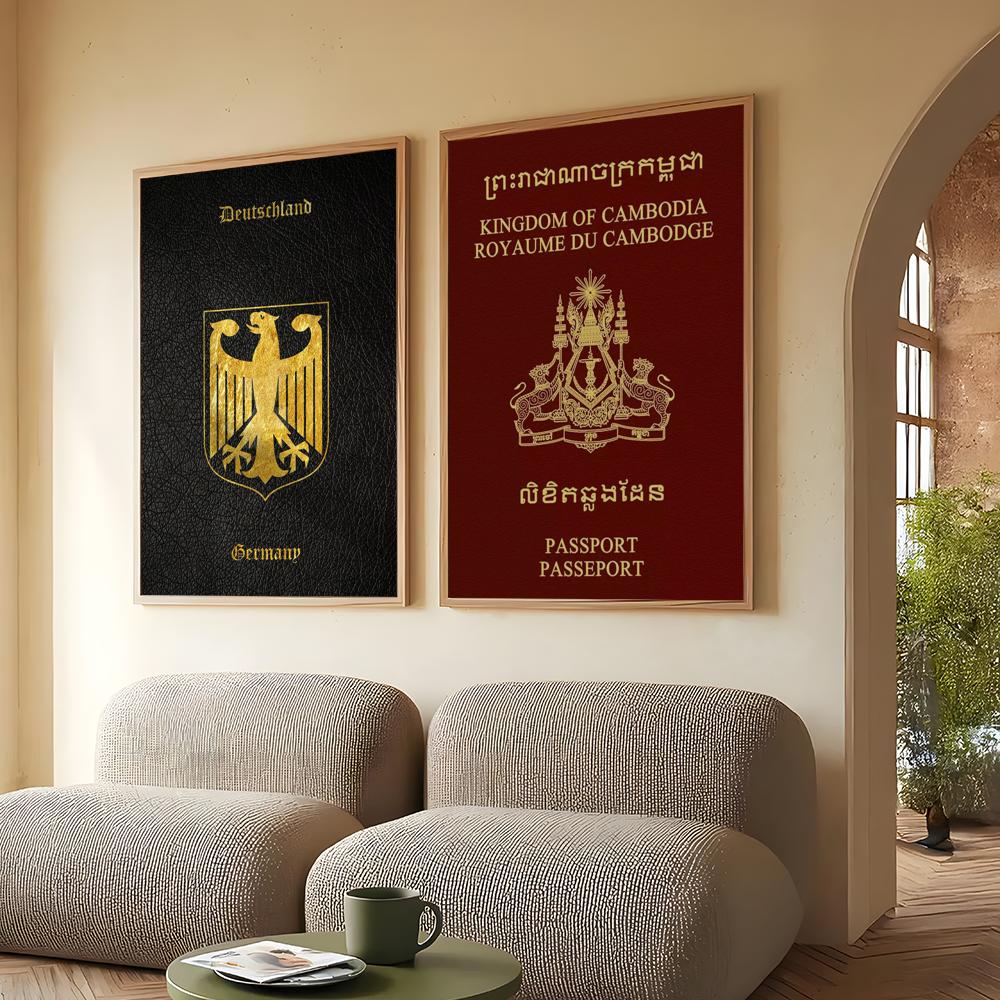 Póster de pasaportes con fondo - Home Office Passport reseña y precio