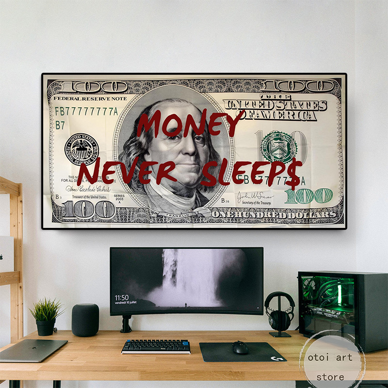 El dinero nunca duerme inspira - Home Office Room Inspiration reseña y precio