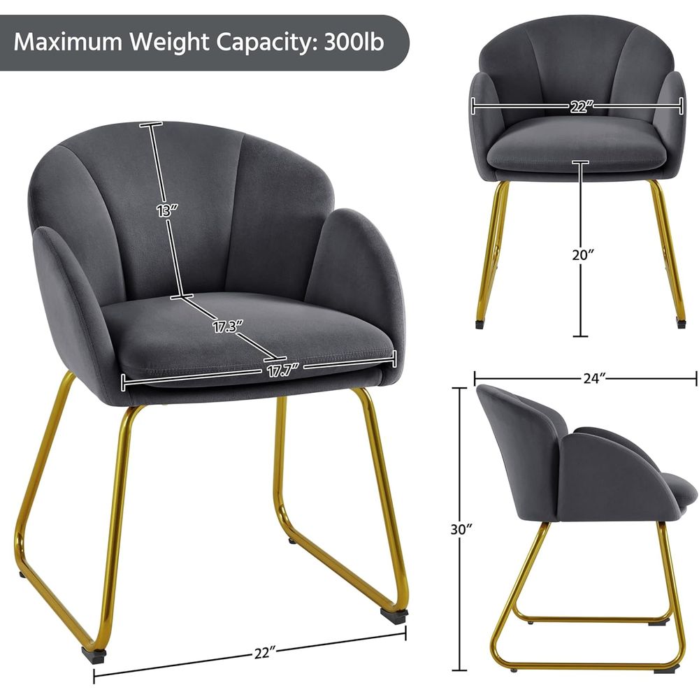 Sillón de terciopelo con forma - Home Office Kitchen reseña y precio