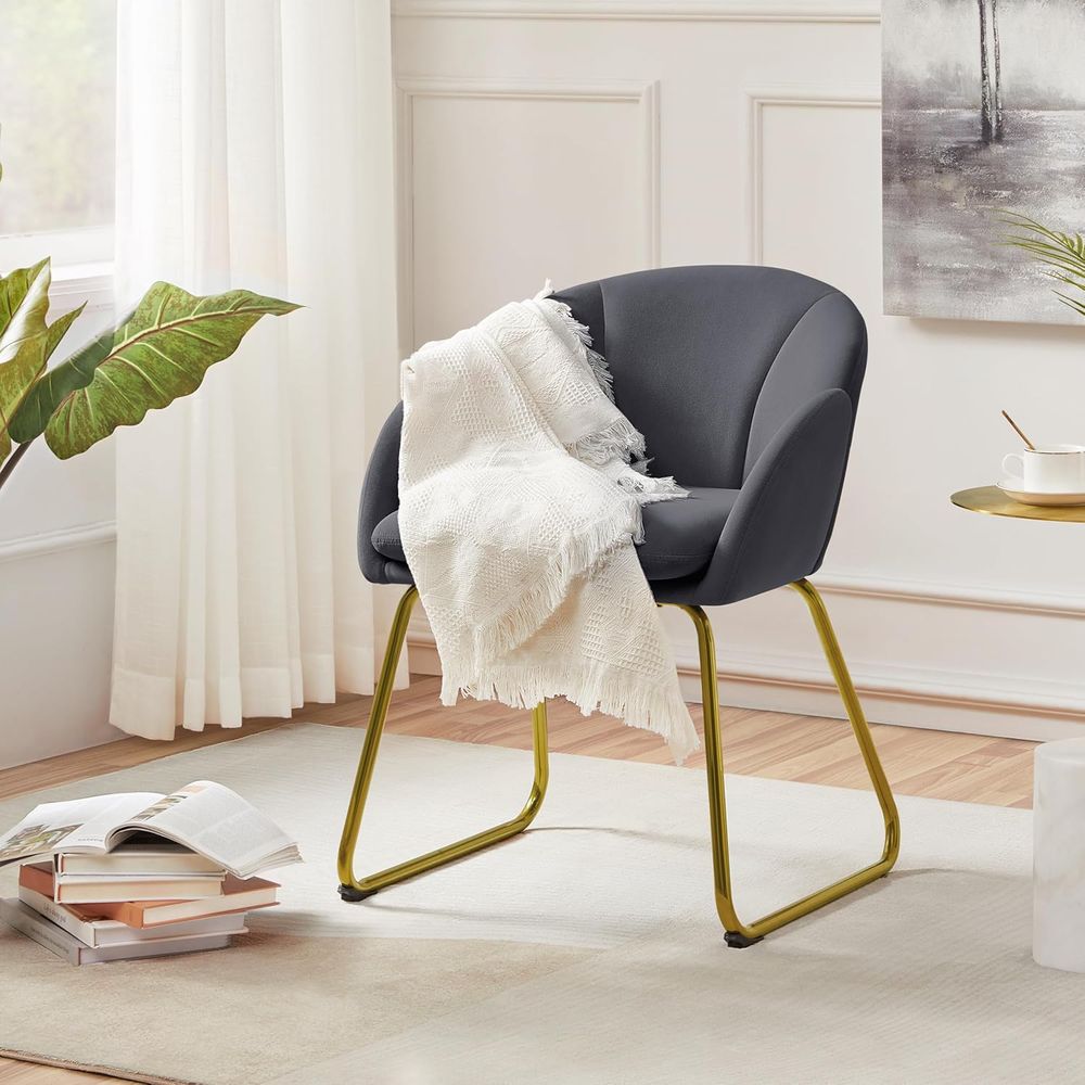 Sillón de terciopelo con forma - Home Office Kitchen reseña y precio