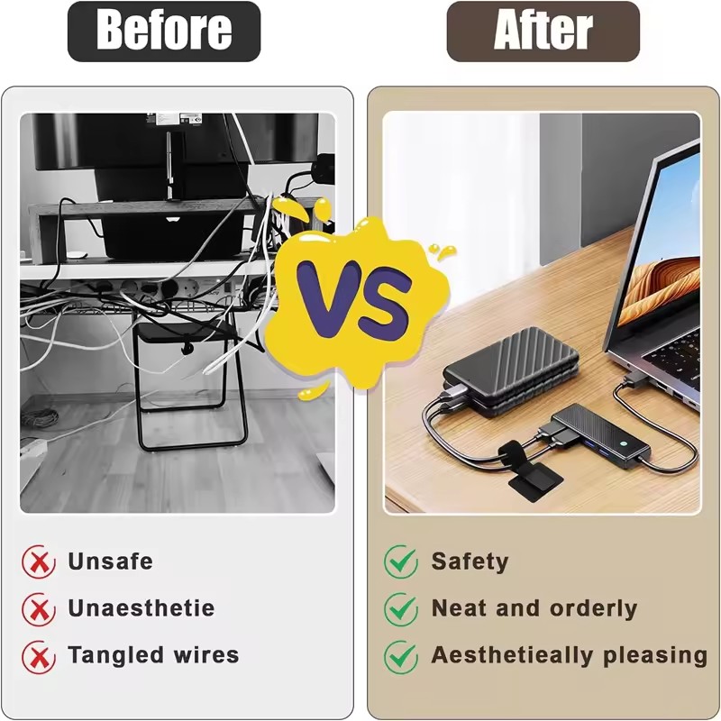 Organizadores de cables adhesi - Home Office Organization reseña y precio