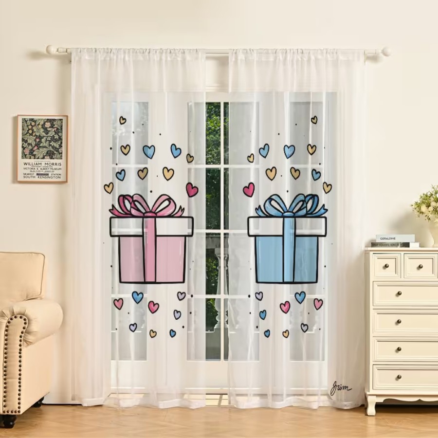 2 Cortinas Transparentes con E - Home Office Box reseña y precio