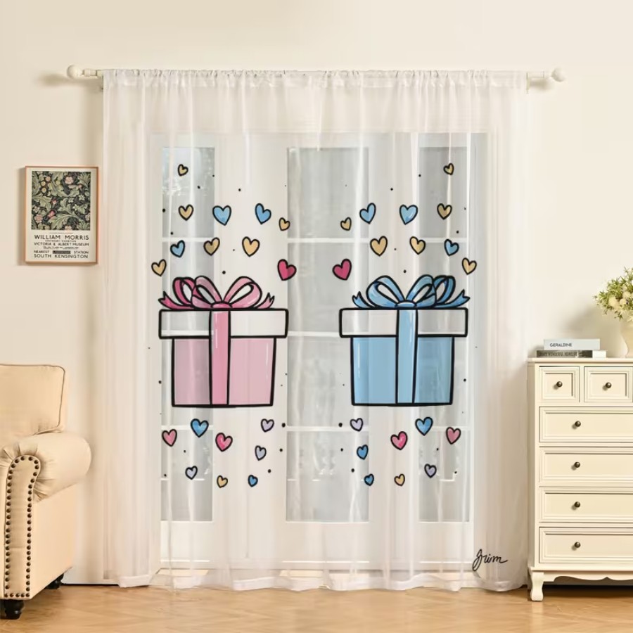 2 Cortinas Transparentes con E - Home Office Box reseña y precio